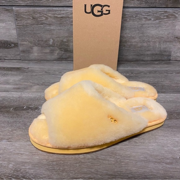 UGG | Annia Peep Toe Sheepskin Slippers New In Box - Picture 4 of 8